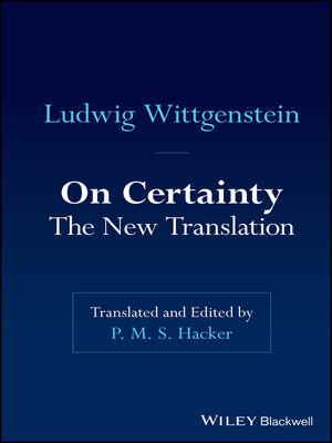 cover image of On Certainty
